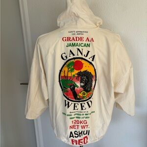 Jamaican Ganja Weed Hoodie - White